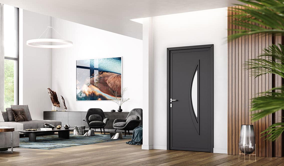 Porte d'entrée PVC moderne