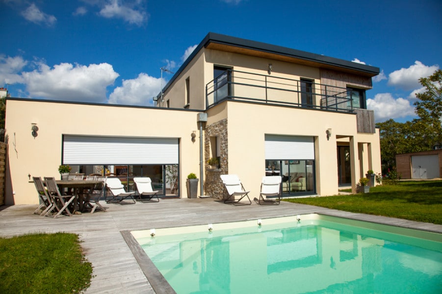 Volet roulant parfaitement intégré à l'architecture