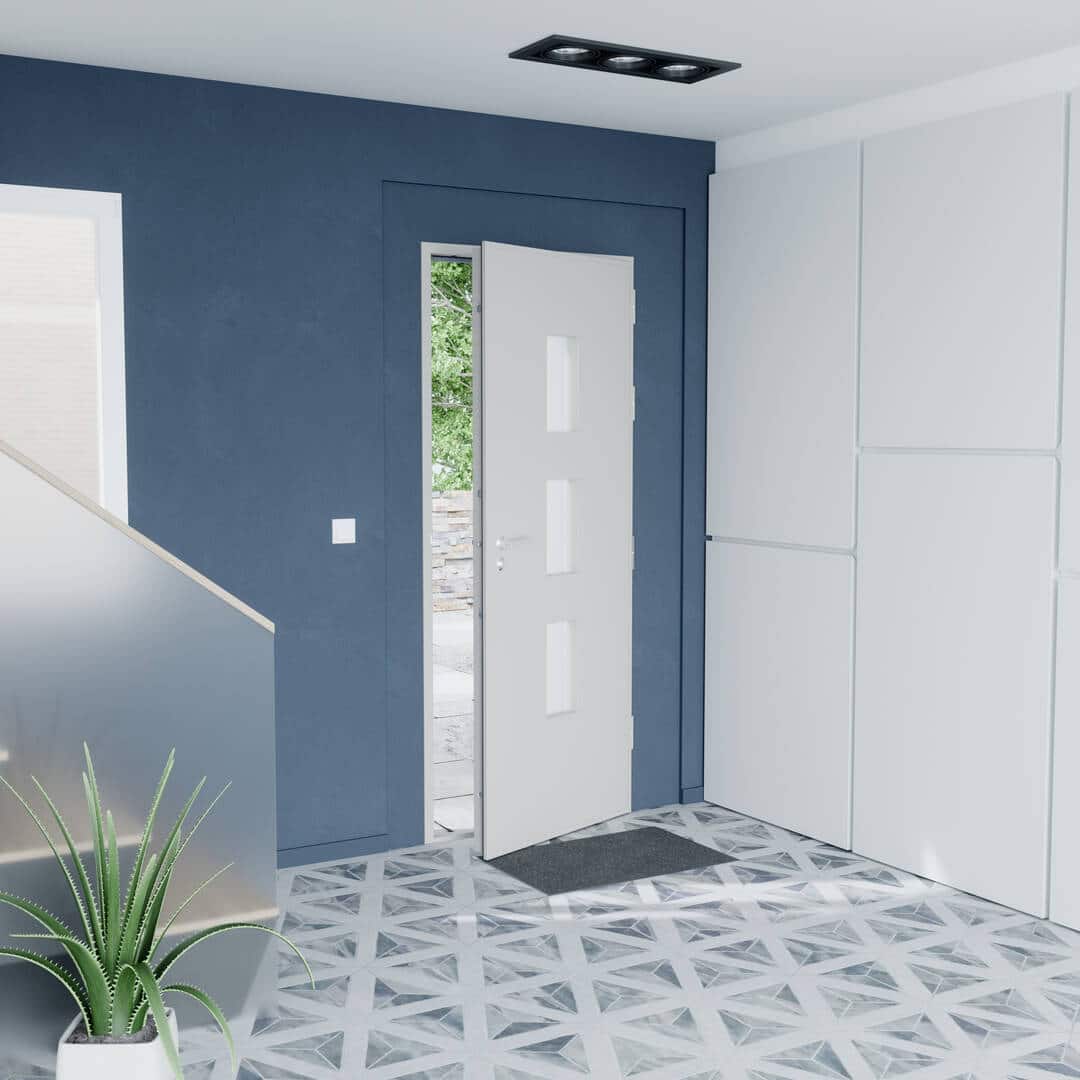 Porte blindée pavillonnaire vue rapprochée