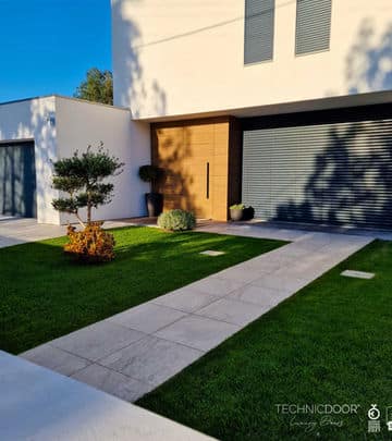 Porte d’entrée aluminium design contemporain Fenestram