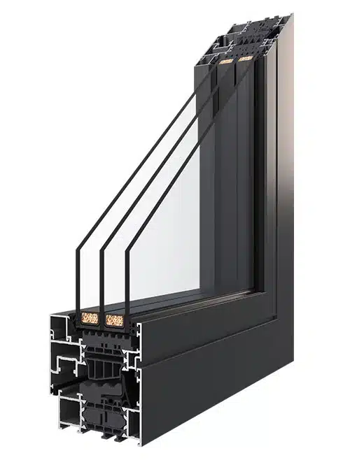 Coupe du profil aluminium Aluhaus Miru Evo Standard
