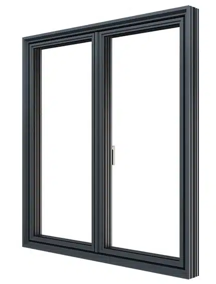 Vue complète de la fenêtre Aluhaus Miru Evo Steel
